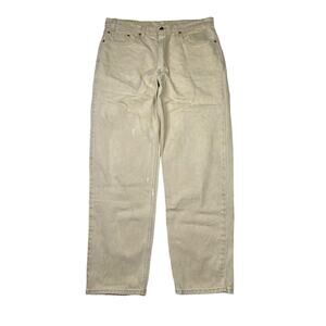 Levi’s Vintage 90s 550 Relaxed Fit Jeans FLAW USA Light Tan Mens 38x32